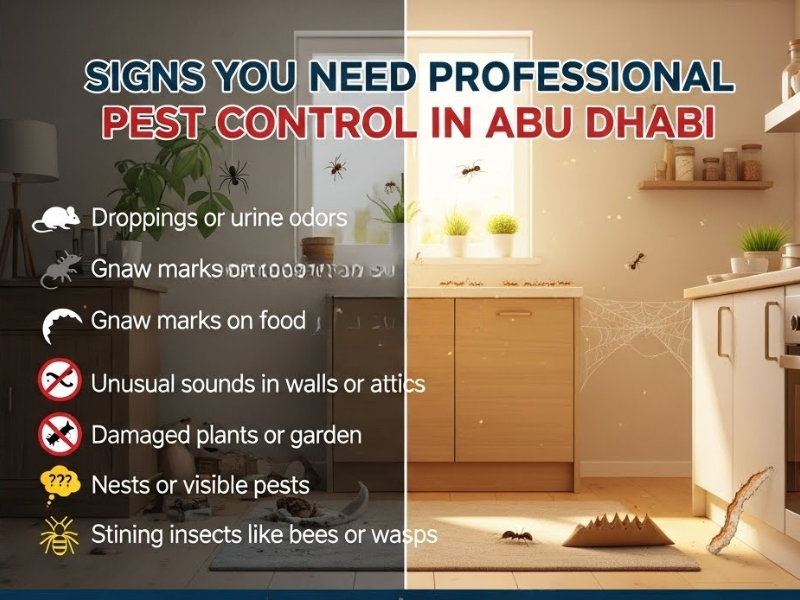 Signs You Need Professional Pest Control in Abu Dhabi