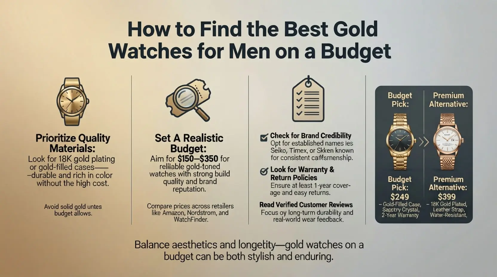 How to Find the Best Gold Watches for Men on a Budget